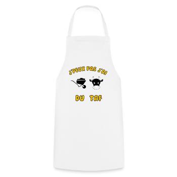 J’peux pas j’ai du taf - Tablier de cuisine - blanc - Devant - AI Model Male 185 dark (185cm)
