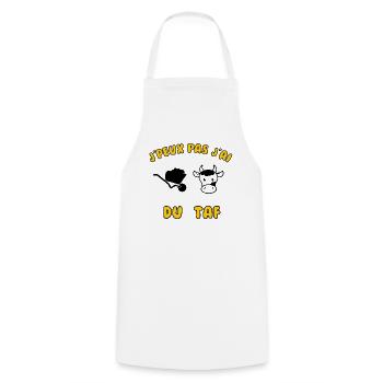 J’peux pas j’ai du taf - Tablier de cuisine - blanc - Devant - AI Model Male 185 dark (185cm)