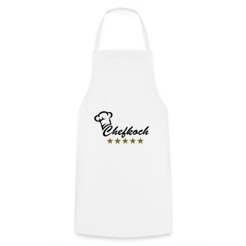 Koch Chefkoch 5 Sterne Geschenk Geburtstag Chef - Kochschürze - Weiß - Vorne - AI Model Male 185 dark (185cm)