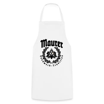 Maurer Handwerk Zunftwappen - Kochschürze - Weiß - Vorne - AI Model Male 185 dark (185cm)