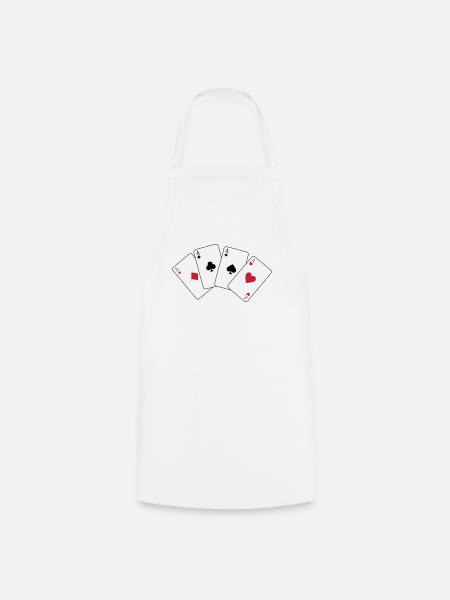 Card Game, Poker, Ace - Tablier de cuisine - blanc