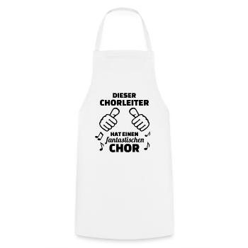 Chor - Kochschürze - Weiß - Vorne - AI Model Male 185 dark (185cm)