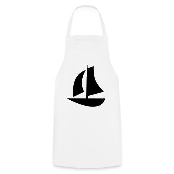navigation à voile - Tablier de cuisine - blanc - Devant - AI Model Male 185 dark (185cm)