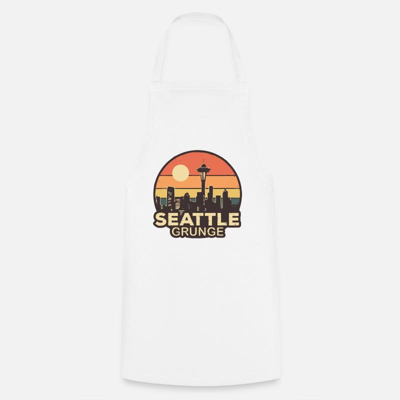 Seattle Grunge - Cooking Apron - white