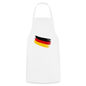 Drapeau allemand allemand Drapeau allemand Vintage - Tablier de cuisine - blanc - Devant - AI Model Male 185 dark (185cm)