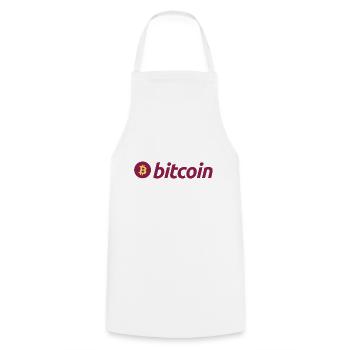 Bitcoin (Bitcoin) - Kochschürze - Weiß - Vorne - AI Model Male 185 dark (185cm)
