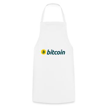 Bitcoin (Bitcoin) - Kochschürze - Weiß - Vorne - AI Model Male 185 dark (185cm)