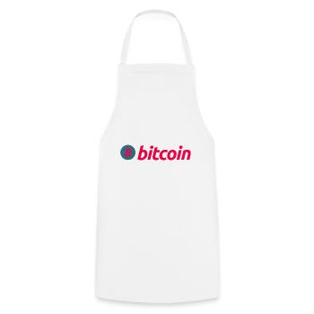 Bitcoin (Bitcoin) - Kochschürze - Weiß - Vorne - AI Model Male 185 dark (185cm)
