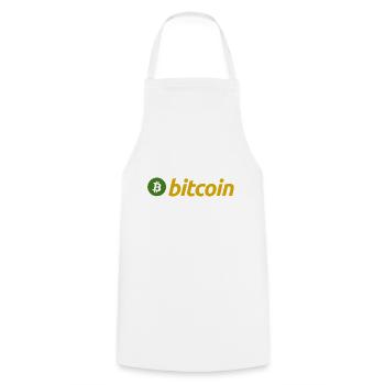 Bitcoin (Bitcoin) - Kochschürze - Weiß - Vorne - AI Model Male 185 dark (185cm)