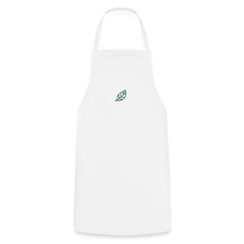 Leaf embroidered - Cooking Apron - white - Front - AI Model Male 185 dark (185cm)