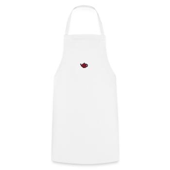 Teekessel bestickt - Kochschürze - Weiß - Vorne - AI Model Male 185 dark (185cm)