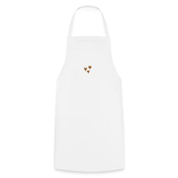 Tulipes brodées - Tablier de cuisine - blanc - Devant - AI Model Male 185 dark (185cm)