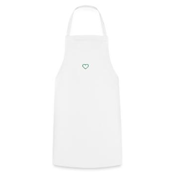 Heart green - Cooking Apron - white - Front - AI Model Male 185 dark (185cm)
