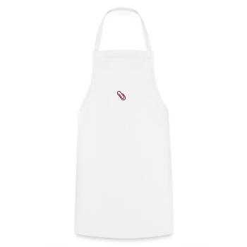 Embroidered paper clip - Cooking Apron - white - Front - AI Model Male 185 dark (185cm)