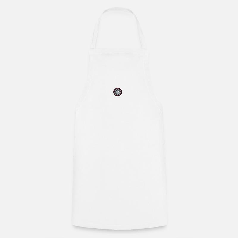 Cible de fléchettes brodée - Tablier de cuisine - blanc