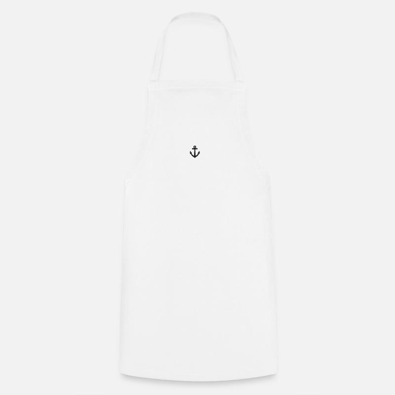 Ancre brodée - Tablier de cuisine - blanc
