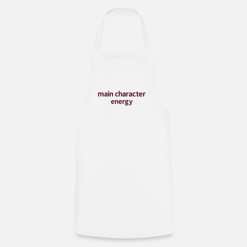 Statement Saying Embroidered - Cooking Apron - white