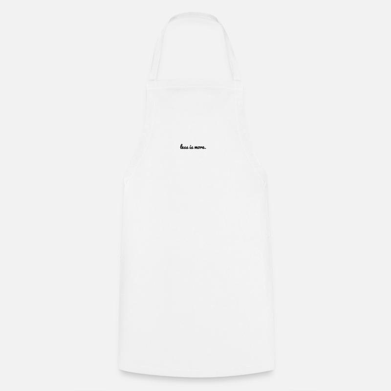 Less is more embroidered - Cooking Apron - white