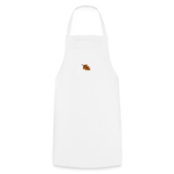 Feuille de chêne brodée - Tablier de cuisine - blanc - Devant - AI Model Male 185 dark (185cm)