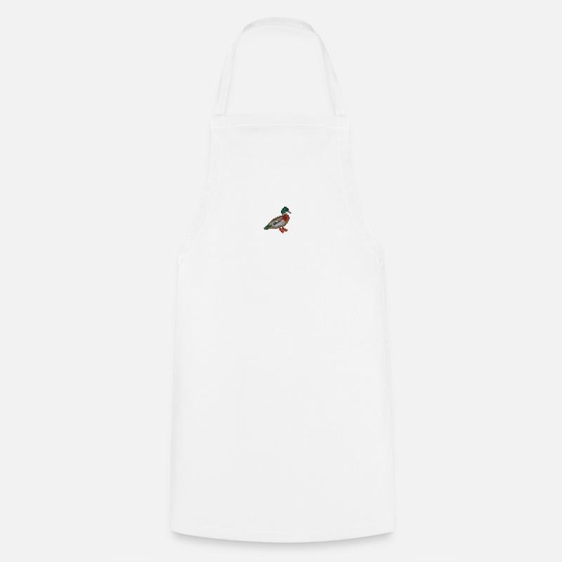 Pixel Duck Brodé - Tablier de cuisine - blanc