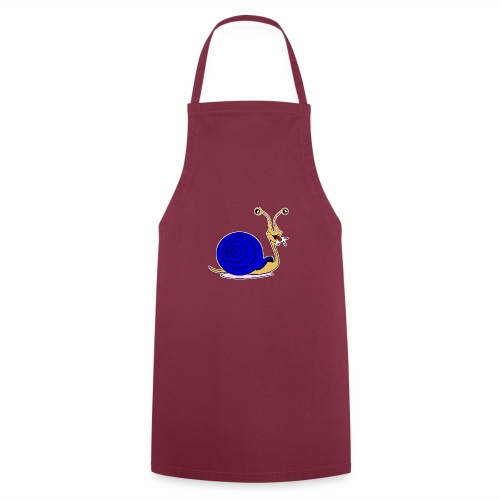 Escargot rigolo blue version - Tablier de cuisine