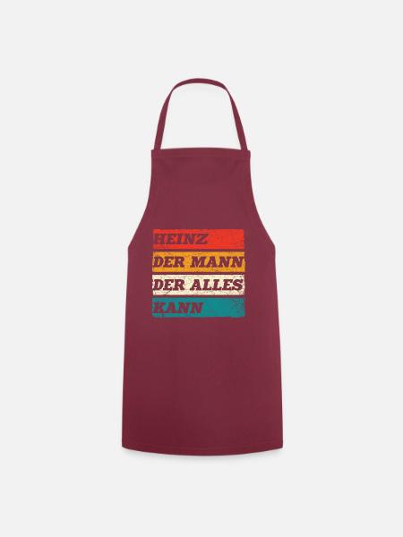 Heinz Der Mann Der Alles Kann Vorname Heinz - Kochschürze - Bordeaux
