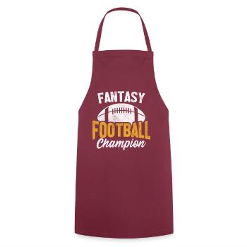 Fantasy Football Champion Commissioner Funny FFL - Cooking Apron - bordeaux - Front - AI Model Male 185 dark (185cm)