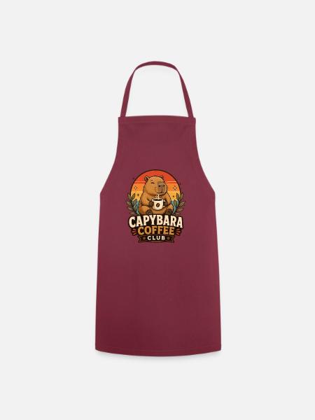 Capybara Coffee Club Kaffee Capybara - Kochschürze - Bordeaux