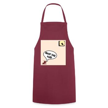 Schalter Ameise - Kochschürze - Bordeaux - Vorne - AI Model Male 185 dark (185cm)