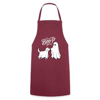 Boo-P Geisterhund Süßer Halloween-Hund Lustig - Kochschürze - Bordeaux - Vorne - AI Model Male 185 dark (185cm)
