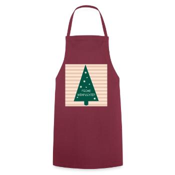Frohe Weihnachten Weihnachtsbaum - Kochschürze - Bordeaux - Vorne - AI Model Male 185 dark (185cm)