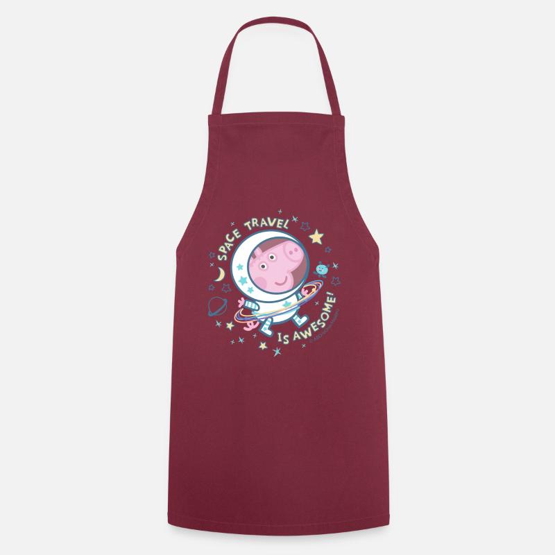 Peppa Pig Voyage Dans l'Espace - Tablier de cuisine - bordeaux