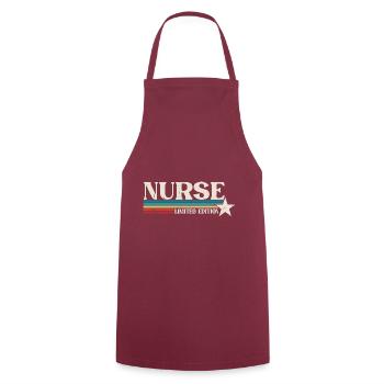 Krankenschwester Nurse Life - Tablier de cuisine - bordeaux - Devant - AI Model Male 185 dark (185cm)
