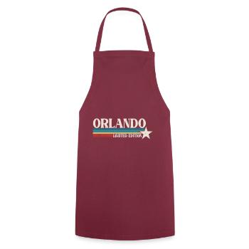 Orlando Florida - Cooking Apron - bordeaux - Front - AI Model Male 185 dark (185cm)