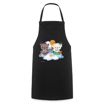 Lean & Loo Spooky Season - Cooking Apron - black - Front - AI Model Male 185 dark (185cm)