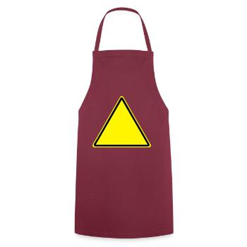 Warnschild Blanko - Kochschürze - Bordeaux - Vorne - AI Model Male 185 dark (185cm)