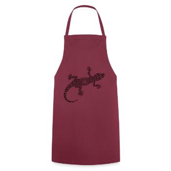 Gecko mandala - Cooking Apron - bordeaux - Front - AI Model Male 185 dark (185cm)