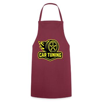Car Tuning Car Tyres - Cooking Apron - bordeaux - Front - AI Model Male 185 dark (185cm)