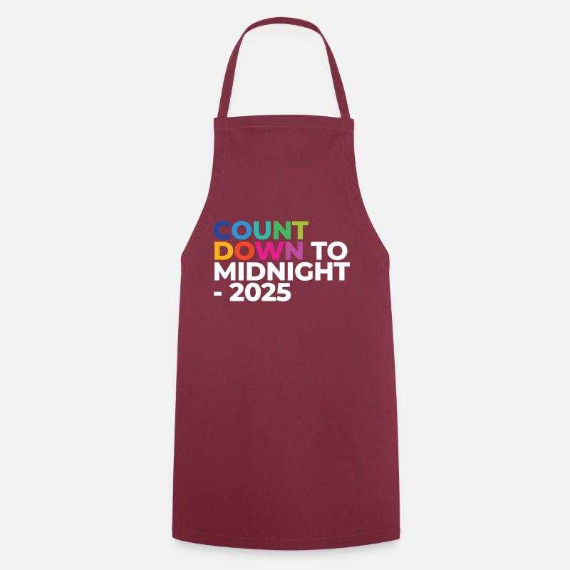 Countdown To Midnight - 2025 - Cooking Apron - bordeaux
