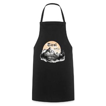 Tyrol with mountains, gift idea Tirol Design - Cooking Apron - black - Front - AI Model Male 185 dark (185cm)