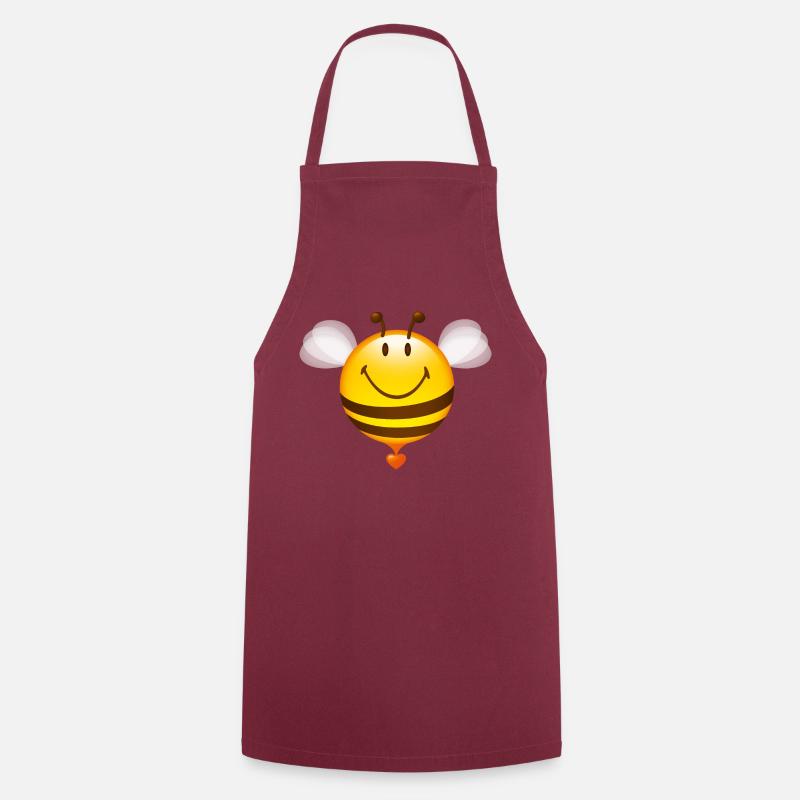 Smiley Bee - Forklæde - bordeaux