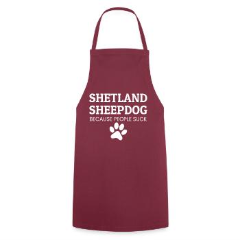 Hund Dog - Cooking Apron - bordeaux - Front - AI Model Male 185 dark (185cm)