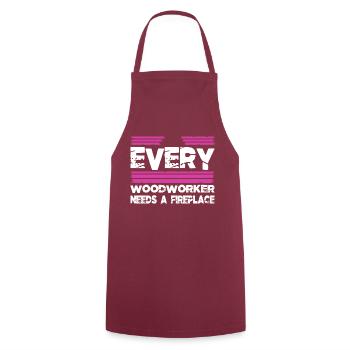 bingo salle tshirts construction charpentier - Tablier de cuisine - bordeaux - Devant - AI Model Male 185 dark (185cm)