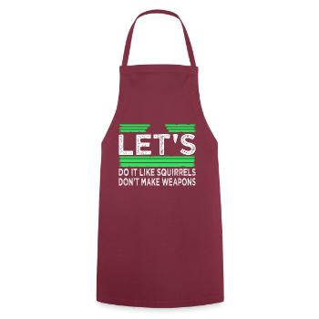 birthday bird peace movement love gift humor - Cooking Apron - bordeaux - Front - AI Model Male 185 dark (185cm)