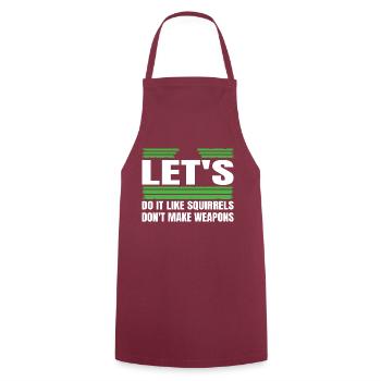 Funny Sayings Present Idea 60s Hippie Festival - Cooking Apron - bordeaux - Front - AI Model Male 185 dark (185cm)
