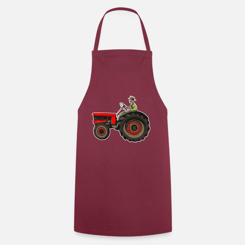 Tractor driver - Cooking Apron - bordeaux