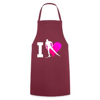 Men's Cross Country Skating Women Cross-Country Classic - Cooking Apron - bordeaux - Front - AI Model Male 185 dark (185cm)