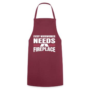 wood funny birthday present idea carpenter tshirts - Cooking Apron - bordeaux - Front - AI Model Male 185 dark (185cm)