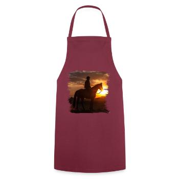 Horseback riding is an old tradition - Cooking Apron - bordeaux - Front - AI Model Male 185 dark (185cm)