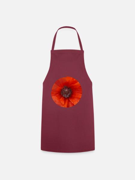 Roter Mohn ist ein Symbol für gefallene Soldaten - Kochschürze - Bordeaux
